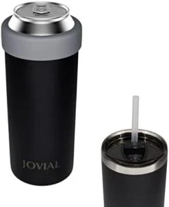 2-in-1 Stainless Steel Can Cooler Insulated For All 24&25 Oz Cans, Beer Can Cooler,seltzer Can Coozie, Can Insulator,and Work As A Iced Coffee Tumbler With Lid And Straw(Seafoam) -Peugeot Shop 31TPWJHYpfL. AC