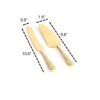 2 PCS Gold Cake Knife And Server Set, Wedding Cake Cutting Utensils, Vintage Engraved Cake Cutter And Serving Spatula For Birthday, Party, Anniversary