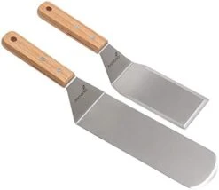 Metal Spatula Set - Griddle Long Spatula - Teppanyaki Spatulas - Griddle Scraper And Pancake Flipper Or Hamburger Turner - Stainless Steel Utensil Great For BBQ Grill Flat Top - Commercial Grade -Peugeot Shop 31TmLZvHI0L. AC