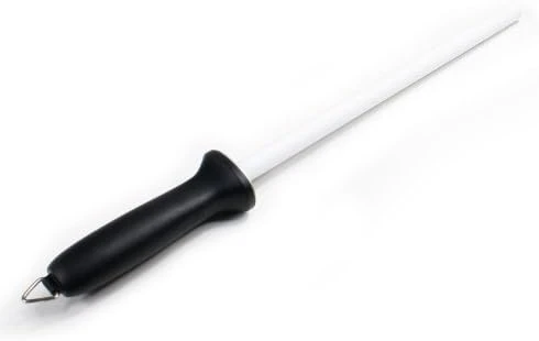 Rockingham Forge White Ceramic Sharpening Rod With Non-Slip Plastic Handle, 10” 2 Rockingham Forge White Ceramic Sharpening Rod With Non-Slip Plastic Handle, 10” - Image 2