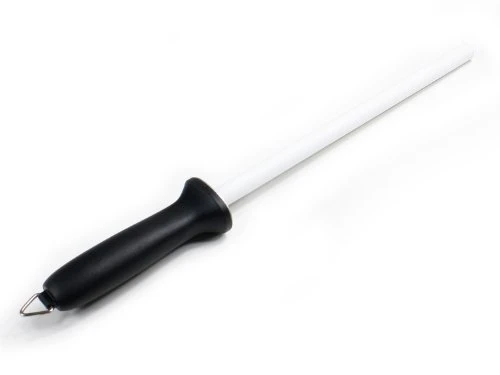 Rockingham Forge White Ceramic Sharpening Rod With Non-Slip Plastic Handle, 10” 1 Rockingham Forge White Ceramic Sharpening Rod With Non-Slip Plastic Handle, 10”