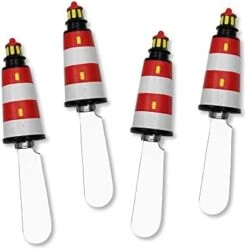 Cheese And Butter Spreader Knives Christmas Decor 4-Piece Hand Painted Resin Handle With Stainless Steel Blade Multipurpose Cheese Spreader Set (Blue Light Bulb) 9 Cheese And Butter Spreader Knives Christmas Decor 4-Piece Hand Painted Resin Handle With Stainless Steel Blade Multipurpose Cheese Spreader Set (Blue Light Bulb) -Peugeot Shop 31URASUL4fL. AC