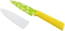 Colori+ Non-Stick Paring Knives With Safety Sheaths, Set Of 3, 19 Cm, Funky Fruit, Stainless Steel 11 Colori+ Non-Stick Paring Knives With Safety Sheaths, Set Of 3, 19 Cm, Funky Fruit, Stainless Steel -Peugeot Shop 31Ubod0T1cL. AC
