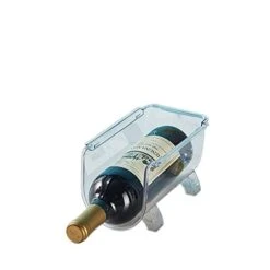 Fssxgw Thickened Pet Transparent Red Wine Rack One Grid, Two Grids And Three Grids Foldable Storage Box Wine Holder Wine Rack Wine Bottle Storage Rack