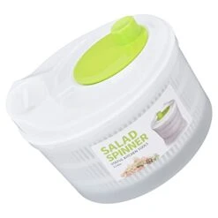 3L Salad Spinner, Fruit Vegetable Washer Easy Draining Dryer With Bowl And Colander Fruit Wash Spinner With Rotary Handle Secure Lid Lock Easy Draining Pasta Drainer Spinner -Peugeot Shop 31UjJYzy1DL