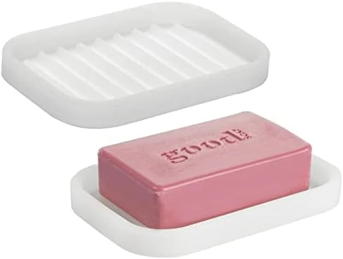 Silicone Kitchen Sink Storage Organizer Holder Tray For Sponges, Soap, Scrubber - Ribbed Base, Quick Dry, Waterproof, Non-Slip, Durable, Heat Resistant - Linelle Collection, 2 Pack, Black 8 Silicone Kitchen Sink Storage Organizer Holder Tray For Sponges, Soap, Scrubber - Ribbed Base, Quick Dry, Waterproof, Non-Slip, Durable, Heat Resistant - Linelle Collection, 2 Pack, Black - Image 8