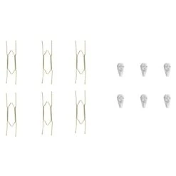 6pcs Wall Decoration Plate Display Rack Plate Hook 10-inch Wall Hanging Plate Hook, 6 Traceless Hooks, 24 Transparent Protective Covers