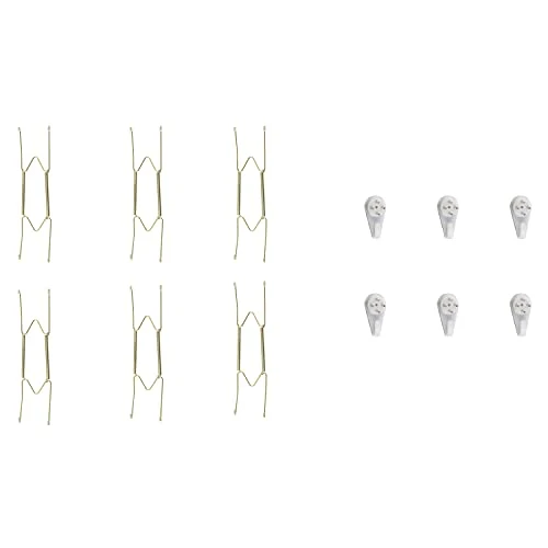 6pcs Wall Decoration Plate Display Rack Plate Hook 10-inch Wall Hanging Plate Hook, 6 Traceless Hooks, 24 Transparent Protective Covers 1 6pcs Wall Decoration Plate Display Rack Plate Hook 10-inch Wall Hanging Plate Hook, 6 Traceless Hooks, 24 Transparent Protective Covers