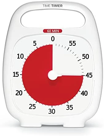 PLUS 60 Minute Desk Visual Timer - Countdown Timer With Portable Handle For Classroom, Office, Homeschooling, Study Tool With Silent Operation (Charcoal) 8 PLUS 60 Minute Desk Visual Timer - Countdown Timer With Portable Handle For Classroom, Office, Homeschooling, Study Tool With Silent Operation (Charcoal) - Image 8