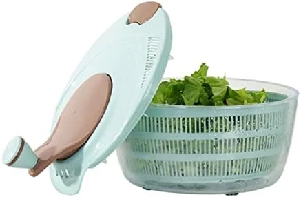 4.2 Quarts Salad Spinner Large Dryer Lettuce Spinner ABS,BPA Free Clips Easy To Clean Wash Dry Vegetable Fruit Veggie Pasta Fries Bowl Drain Colander Secure Lid Lock Rotary Handle Quick Prepping 4L 6 4.2 Quarts Salad Spinner Large Dryer Lettuce Spinner ABS,BPA Free Clips Easy To Clean Wash Dry Vegetable Fruit Veggie Pasta Fries Bowl Drain Colander Secure Lid Lock Rotary Handle Quick Prepping 4L - Image 6