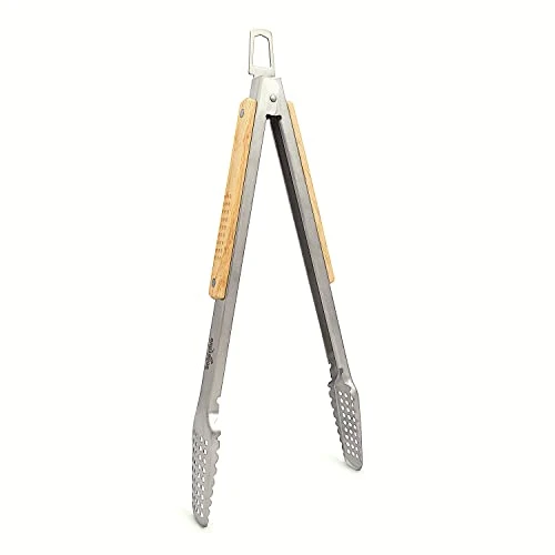 16" BBQ Grill Tongs – Kitchen & Extra Long Grilling Tongs, Stainless Steel With Durable Oak Handles, Metal Tongs For Cooking, Barbecue Tongs, Ergonomic Design 1 16" BBQ Grill Tongs – Kitchen & Extra Long Grilling Tongs, Stainless Steel With Durable Oak Handles, Metal Tongs For Cooking, Barbecue Tongs, Ergonomic Design