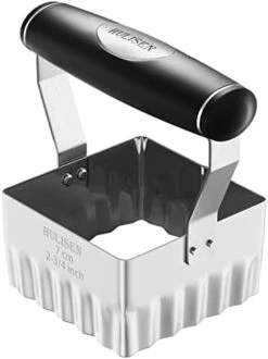 3 Inch Biscuit Cutter, Stainless Steel Round Cookies Cutter With Soft Grip Handle, Gift Package -Peugeot Shop 31VZmi0Mc0L. AC