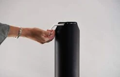 OX Tools Black OX Aluminium Foot Operated Hand Sanitizer Bollard, Floor Standing