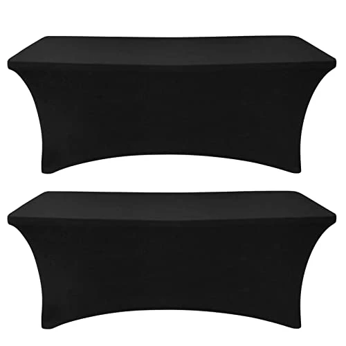 - 2Pack, 6FT Spandex Table Cover Fitted Rectangular Tablecloth Stretchable Fabric Lycra Tablecloth 6 Ft Wrinkle-Free For Party Dj Tradeshows Banquet Weddings Cocktail, 2 Pcs 1 - 2Pack, 6FT Spandex Table Cover Fitted Rectangular Tablecloth Stretchable Fabric Lycra Tablecloth 6 Ft Wrinkle-Free For Party Dj Tradeshows Banquet Weddings Cocktail, 2 Pcs