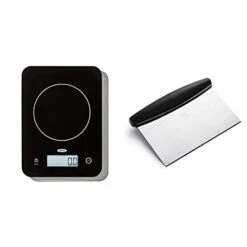 OXO Good Grips Everyday Glass Food Scale 11lbs/5kg & Good Grips Multi-Purpose Kitchen And Herbs Scissors -Peugeot Shop 31X0brBvHDL