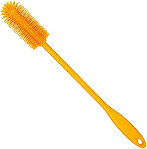 Silicone Bottle Brush, Water Bottle Cleaner Brush With Long Handle, Perfect For Cleaning Narrow Neck Containers, Vacuum Sports Bottle, Tumblers, Flask, Glassware (1 Pack, Orange) 6 Silicone Bottle Brush, Water Bottle Cleaner Brush With Long Handle, Perfect For Cleaning Narrow Neck Containers, Vacuum Sports Bottle, Tumblers, Flask, Glassware (1 Pack, Orange) - Image 6