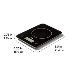OXO Good Grips Everyday Glass Food Scale 11lbs/5kg & Good Grips Multi-Purpose Kitchen And Herbs Scissors -Peugeot Shop 31XCVyBDSSL