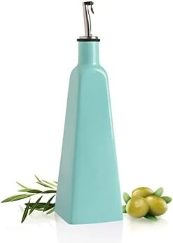 Ceramic Olive Oil Dispenser Bottle, Opaque Oil Cruet Protects Oil To Reduce Oxidation, Suitable For Storage Of Oil, Vinegar, Soy Sauce And Other Liquids, 1 Piece, 18 Fl Oz (Fog Blue) -Peugeot Shop 31XKXlz5iWL. AC