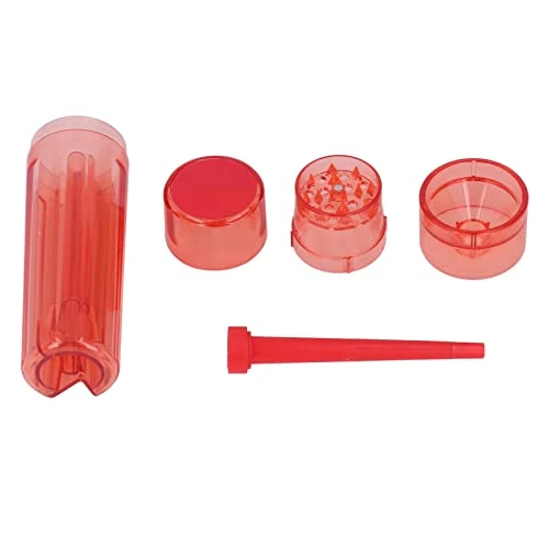 Herb Storage Grinder, Portable Cone Loader Transparent Herb Grinder For Rolling Paper (Red) 4 Herb Storage Grinder, Portable Cone Loader Transparent Herb Grinder For Rolling Paper (Red) - Image 4