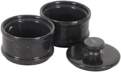 Handmade Marble Black 5” Dual Salt Cellar With Lid – 2” Each Salt And Pepper Bowls Kitchen Container Storage Set – Ideal For Jewelry, Butter Keeper, Sugar & Kitchen Décor 14 Handmade Marble Black 5” Dual Salt Cellar With Lid – 2” Each Salt And Pepper Bowls Kitchen Container Storage Set – Ideal For Jewelry, Butter Keeper, Sugar & Kitchen Décor -Peugeot Shop 31XiW9qgkmL. AC