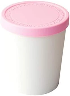 Stackable Sweet Treat Ice Cream Tub Food Tight-Fitting Silicone Lid Freezer Storage Container For Sorbet & Gelato, BPA-Free & Dishwasher-Safe, 1-Quart, Pink -Peugeot Shop 31XlXPPZXrL. AC