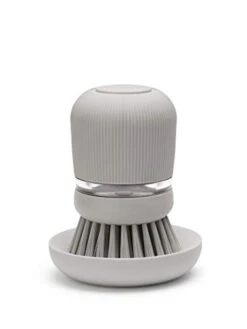 Brabantia Washing Up Brush With Liquid Reservoir, Mid Grey, One Size