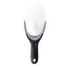 Magnetic Ice Scoop, Contoured Translucent Flexi-Plastic With Soft Grip Handle For Ice, Flour, Rice, Popcorn, Pet Food, Black