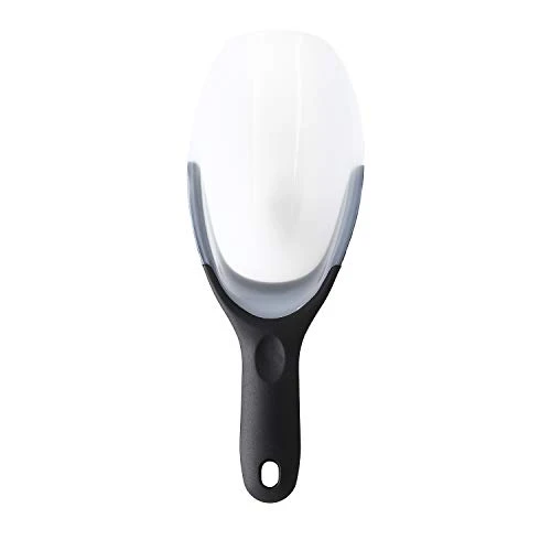 Magnetic Ice Scoop, Contoured Translucent Flexi-Plastic With Soft Grip Handle For Ice, Flour, Rice, Popcorn, Pet Food, Black 1 Magnetic Ice Scoop, Contoured Translucent Flexi-Plastic With Soft Grip Handle For Ice, Flour, Rice, Popcorn, Pet Food, Black