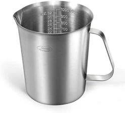 Measuring Cup, [Upgraded, 3 Measurement Scales, Including Cup Scale, ML Scale, Ounce Scale], Newness Stainless Steel Measuring Cup With Marking With Handle, 16 Ounces (0.5 Liter, 2 Cup) -Peugeot Shop 31ZSH0DyBL. AC