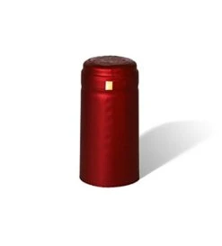 PVC Heat Shrink Capsules With Tear Tab - 100 Count, Suitable For Wine Bottles, Satin Burgundy Finish, Premium Quality Shrink Bottle Sleeves For Professional And Home Use