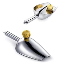 Ice Scoop For Freezer,Stainless Steel Ice Scoop For Ice Machine,Small Metal Ice Scoop For Ice Maker Kitchen Bar Party Wedding,Heavy Duty,Dishwasher Safe,8 OZ Utility Metal Scoop