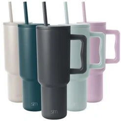 40 Oz Tumbler With Handle And Straw Lid | Insulated Cup Reusable Stainless Steel Water Bottle Travel Mug Cupholder Friendly | Gifts For Women Men Him Her | Trek Collection | Almond Birch -Peugeot Shop 31a4nDZJ5eL