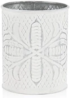 Galvanized Farmhouse Kitchen Utensil Holder For Countertop, Distressed White Cooking Utensil Holder For Kitchen Counter, Large Utensil Crock With Vintage Floral Pattern – Large Size -Peugeot Shop 31aKh3wTnS. AC