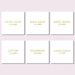 AisoNovo Farmhouse Style Bathroom Waterproof Labels For Containers - Organization Labels For Soap Dispenser Bottles - Farmhouse Style Decal Labels | Pack Of 12 Labels (6 Black & 6 White) -Peugeot Shop 31atez5QBYL. AC