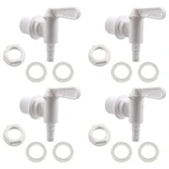 4 Pack Bottling Bucket Plastic Spigot, Replacement Spigot For Beer Or Soda Homebrewing