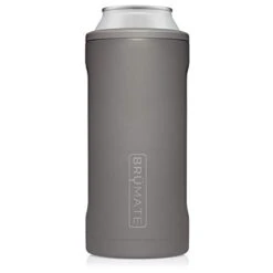 BrüMate Hopsulator Juggernaut Can Cooler Insulated For 24oz  / 25oz Cans | Can Coozie Insulated Stainless Steel Drink Holder For Beer, Tea, And Energy Drinks (Matte Gray)