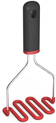 Non-Scratch Potato Masher, Heavy Duty 18/8 Stainless Steel Wrapped In Premium Silicone, Soft Touch Handle, Versatile Masher Hand Tool & Potato Smasher, Gift For Christmas-Black 4 Non-Scratch Potato Masher, Heavy Duty 18/8 Stainless Steel Wrapped In Premium Silicone, Soft Touch Handle, Versatile Masher Hand Tool & Potato Smasher, Gift For Christmas-Black - Image 4