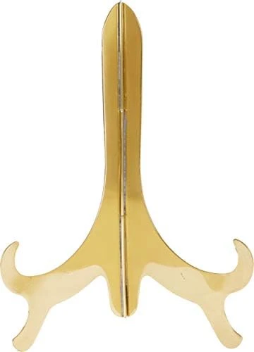 Bard's Hinged Brass Plate Stand, 11" H X 8.5" W X 6" D (For 10" - 14" Plates), Pack Of 2 2 Bard's Hinged Brass Plate Stand, 11" H X 8.5" W X 6" D (For 10" - 14" Plates), Pack Of 2 - Image 2