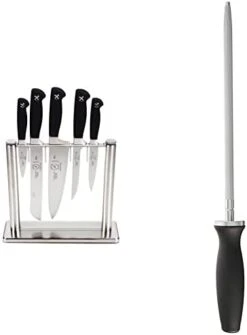 20000 Genesis 6-Piece Forged Knife Block Set, Tempered Glass Block,Black -Peugeot Shop 31bKPqCdUJL. AC