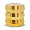 Herb Grinder - Spice Grinder - Spice Mill - 3-Piece Metal Grinder With Sharp Teeth, Magnetic Lid - Easy To Use Manual Herbal Grinder - Decorative Dry Herb Grinders – Gold