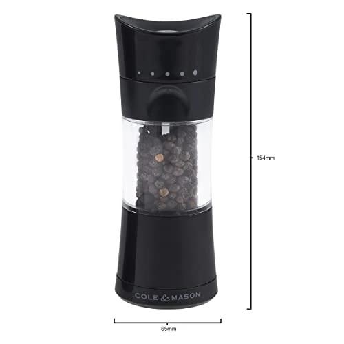 Cole & Mason Harrogate Inverta Salt And Pepper Mill Gift Set, Black, 15.5 Cm 2 Cole & Mason Harrogate Inverta Salt And Pepper Mill Gift Set, Black, 15.5 Cm - Image 2