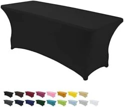 6Ft Table Cover Table Cloths For Parties Spandex Party Patio Fitted Table Covers For 6 Foot Tables Rectangle Tablecloths In Bulk For Wedding(Black) 23 6Ft Table Cover Table Cloths For Parties Spandex Party Patio Fitted Table Covers For 6 Foot Tables Rectangle Tablecloths In Bulk For Wedding(Black) -Peugeot Shop 31bxN2ymGiL. AC