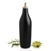 Ceramic Olive Oil Dispenser Bottle, Opaque Oil Cruet Protects Oil To Reduce Oxidation, Suitable For Storage Of Oil, Vinegar, Coffee Syrups & Other Liquids 17 Fl Oz, Pack Of 1(Black)