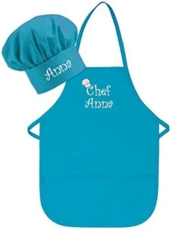 THE APRONPLACE Personalized Chef Any Name Child Apron Regular Add Your Own Name For Kids, Kitchen, Baking -Peugeot Shop 31cNPBmuHGL. AC