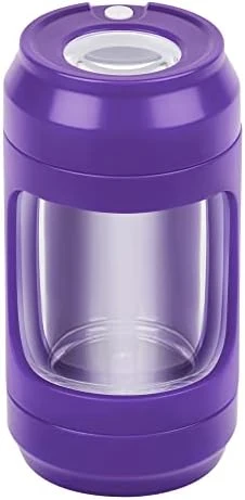 Stash Jar With Hand Spice Herb Grinder Magnifying Airtight Jar LED Light Grinder For Portable Lightweight For Easy Storage (Yellow) 7 Stash Jar With Hand Spice Herb Grinder Magnifying Airtight Jar LED Light Grinder For Portable Lightweight For Easy Storage (Yellow) - Image 7