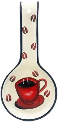 Tuscany Colorful Hand Painted Fleur De Lis **Collection** By ACK (Yellow Spoon Rest) 4 Tuscany Colorful Hand Painted Fleur De Lis **Collection** By ACK (Yellow Spoon Rest) - Image 4