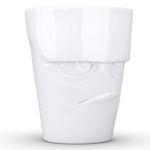 ASSEN Porcelain Mug With Handle, Grumpy Face Edition, 11 Oz. White (Single Coffee Mug) Coffee Cup 3 ASSEN Porcelain Mug With Handle, Grumpy Face Edition, 11 Oz. White (Single Coffee Mug) Coffee Cup - Image 3