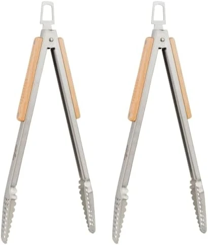 16" BBQ Grill Tongs – Kitchen & Extra Long Grilling Tongs, Stainless Steel With Durable Oak Handles, Metal Tongs For Cooking, Barbecue Tongs, Ergonomic Design 8 16" BBQ Grill Tongs – Kitchen & Extra Long Grilling Tongs, Stainless Steel With Durable Oak Handles, Metal Tongs For Cooking, Barbecue Tongs, Ergonomic Design - Image 8