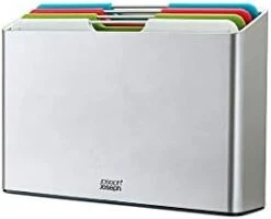 Joseph Joseph Folio Plastic Cutting Board Set With Storage Case Color-Coded Easy-Access Design Dishwasher Safe Non-Slip, Small, Graphite -Peugeot Shop 31dA4 JanNL. AC