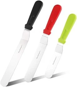 Angled Icing Spatula, Stainless Steel Offset Spatula, Cake Spatula Set Of 2 Red 6" & 8" 20 Angled Icing Spatula, Stainless Steel Offset Spatula, Cake Spatula Set Of 2 Red 6" & 8" -Peugeot Shop 31dBommmZhL. AC